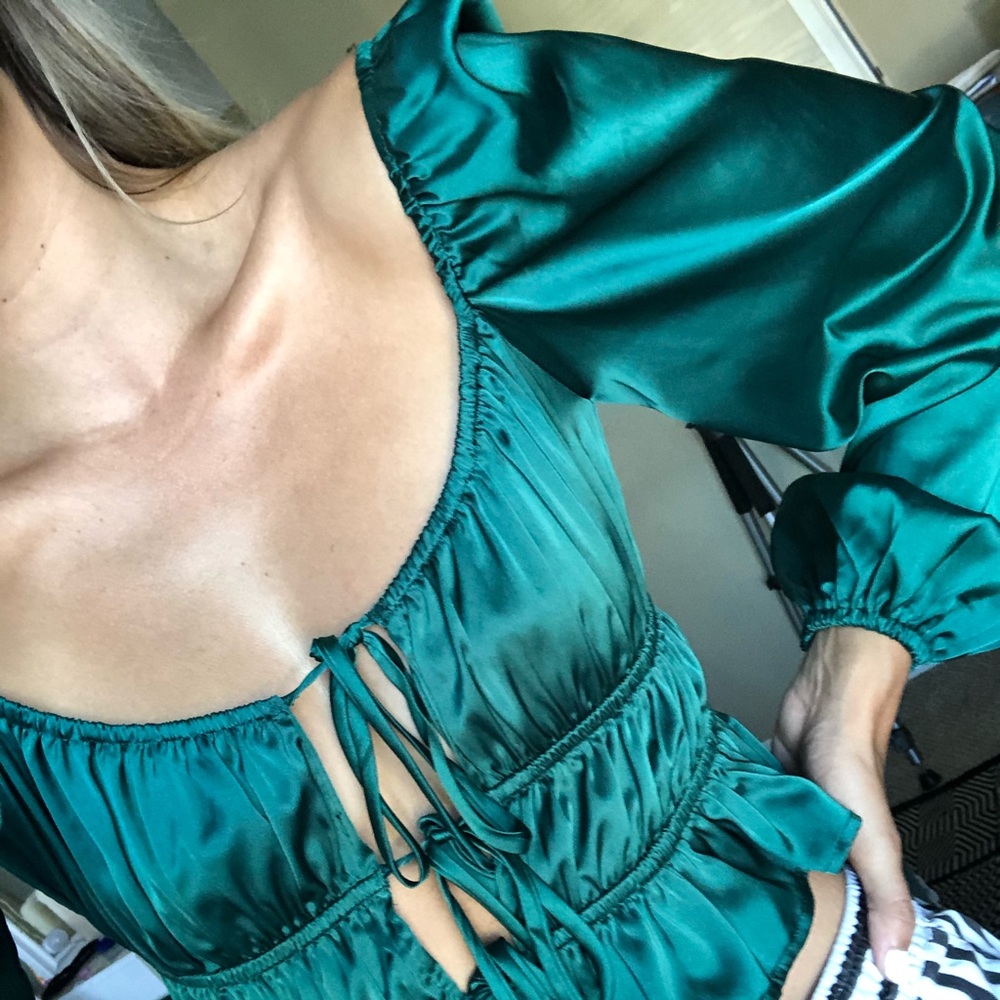 Sea Green tie top